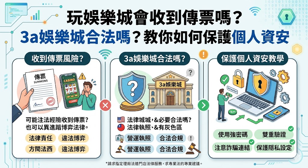 玩娛樂城會收到傳票嗎？3a娛樂城合法嗎？教你如何保護個人資安